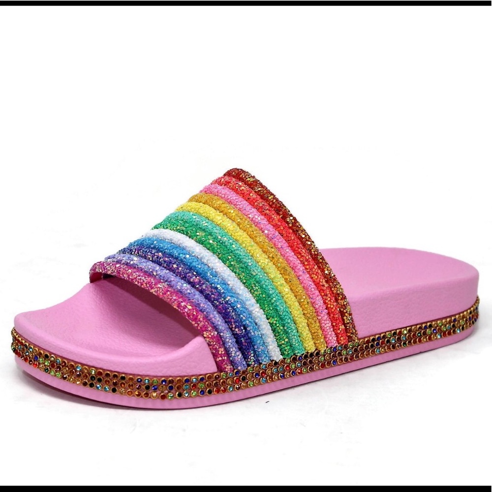 Rainbow Slippers 🌈🔥🌈 - Picture 2 of 6